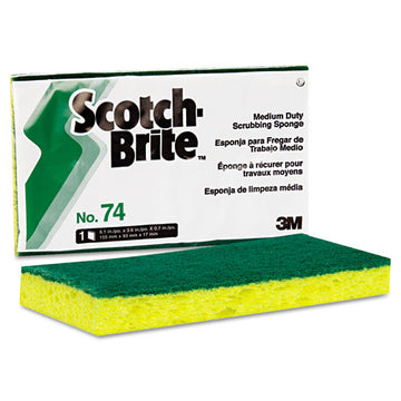 Scotch-Brite™ PROFESSIONAL Medium-duty Scrubbing Sponge, 3.6 X 6.1, 0.7" Thick, Yellow-green, 20-carton freeshipping - TVN Wholesale